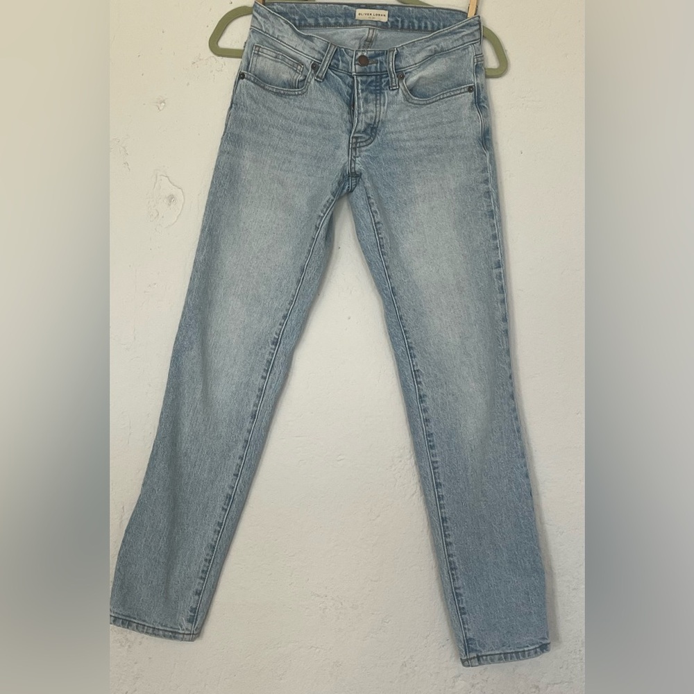 Oliver Logan Chester button fly Jeans in Light Blue 24